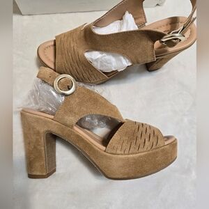 Cordani‎ Suede Heels Sandal Tan